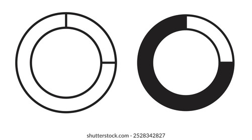Loading icons. Vector set in filled and line style.