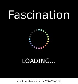 A LOADING Illustration with Black Background - Fascination