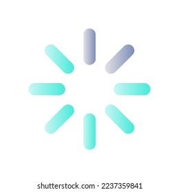 Loading indicator flat gradient color ui icon. Progress spinner. Ongoing process. Waiting for download. Simple filled pictogram. GUI, UX design for mobile application. Vector isolated RGB illustration