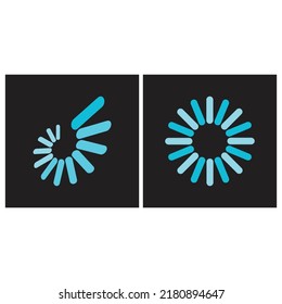 Loading indicator icon vector flat design