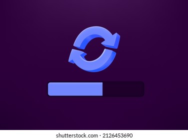 Loading information concept. 3d vector illustration