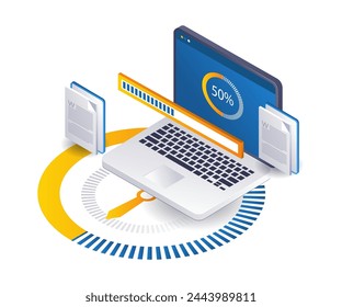 Loading laptop process updates application data
