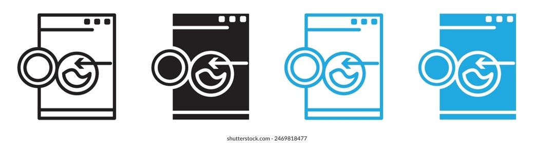 Cargando Vector de arte de la línea de iconos de lavandería