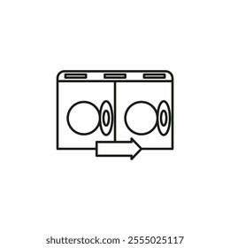 Loading laundry icon Symbol mark in Outline style