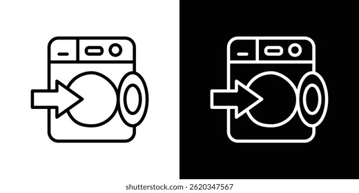 Loading laundry icon vector for web and mobile app. Symbol isolated.