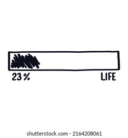 Loading life logo icon sign Hand drawn