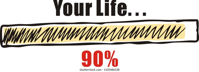 Loading of life,doodle style. vector illustration