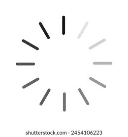 Loading line icon set. screen load progress wait circle icon for UI designs.