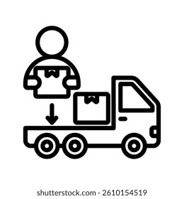 Loading Line Vector Illustration On White Background.