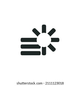 Loading list icon isolated on solid style design.