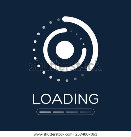 A loading logo circle design