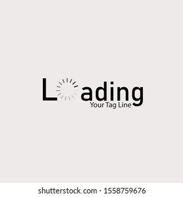 Loading Logo Design, Circle loading illustration on white background.