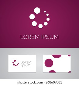 loading logo template icon design elements with business card  