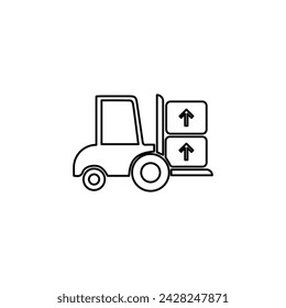 loading machine icon on a white background, vector illustration