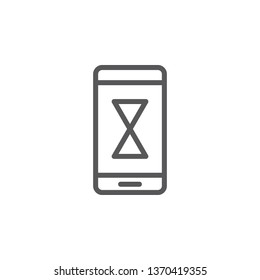 Loading, mobile, progress vector icon. Element of phone for mobile concept and web apps illustration. Thin line icon for website design and development. Vector icon