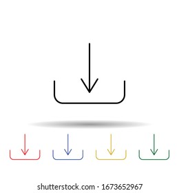 Loading multi color icon. Simple thin line, outline vector of online and web icons for ui and ux, website or mobile application