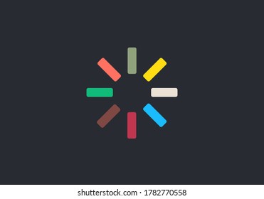 Loading. Multicolored vector illustration. Vector