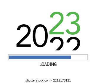 Das neue Jahr 2023 wird geladen. für Design