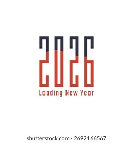 Loading New Year 2026 Modern Geometric Typography Design