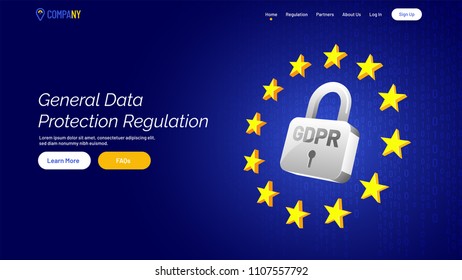 Loading page for General Data Protection Regulation (GDPR) concept.