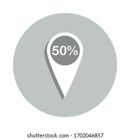 loading percent badge icon. Simple glyph, flat vector of Loader icons for ui and ux, website or mobile application