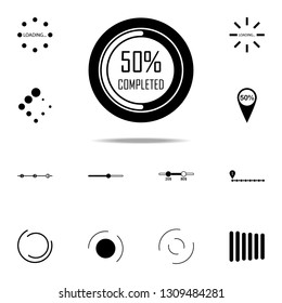 loading in percent round icon. Loader icons universal set for web and mobile