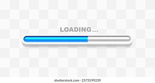 Loading percentage of the app downloaded to your device. Vector illustration