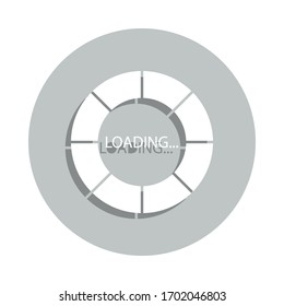 loading in pie badge icon. Simple glyph, flat vector of Loader icons for ui and ux, website or mobile application