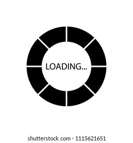 loading in pie icon. Element of loading sign for mobile concept and web apps. Detailed loading in pie icon can be used for web and mobile. Premium icon on white background