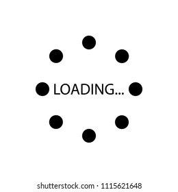 loading points in round icon. Element of loading sign for mobile concept and web apps. Detailed loading points in round icon can be used for web and mobile. Premium icon on white background