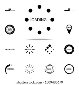 loading points in round icon. Loader icons universal set for web and mobile