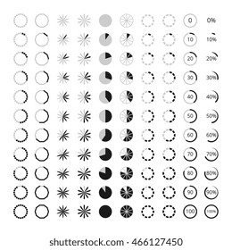 Loading, preloaders vector icons. Indicator loading for web design, illustration elements for loading and charging