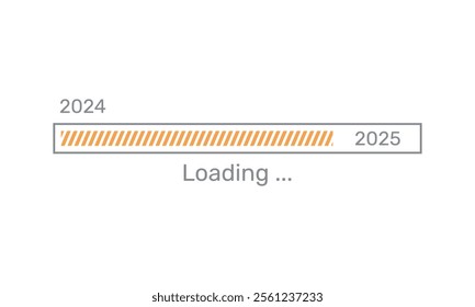 loading process ahead new year 2024 2025 vector design.Vector illustration