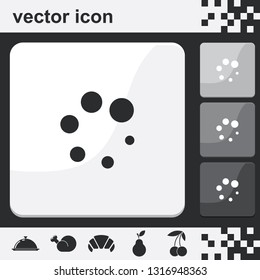 Loading process circular flat set of buttons vector icon.