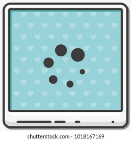 Loading process circular flat vector icon.