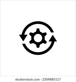 Loading process. Concept of upgrade application progress icon for graphic and web design. Upgrade Update system icon on white background