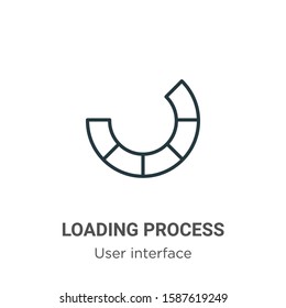 Loading process outline vector icon. Thin line black loading process icon, flat vector simple element illustration from editable user interface concept isolated on white background