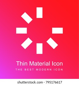 Loading process red and pink gradient material white icon minimal design
