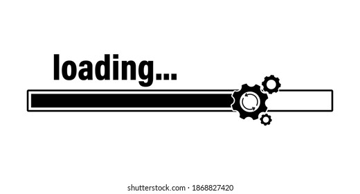 Loading process. Update system Flat icon. Concept of upgrade application progress icon for graphic and web design. Upgrade Update system icon. Status bar icon. App interface design concept