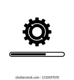 Loading Process. Update System Icon. Concept Of Upgrade Application Progress Icon For Graphic And Web Design On White Background