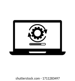 Loading process. Update system icon. Concept of upgrade application progress icon for graphic and web design. Upgrade Update system icon. vector illustration.  editable, eps 10.