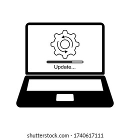 Loading process. Update system icon. Concept of upgrade application progress icon for graphic and web design. Upgrade Update system icon. vector illustration. editable, eps 10.