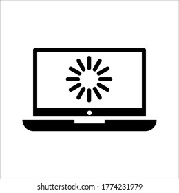 Loading process. Update system icon. Concept of upgrade application progress icon for graphic and web design on white background