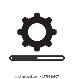 Loading process. Update system icon. Concept of upgrade application progress icon for graphic and web design