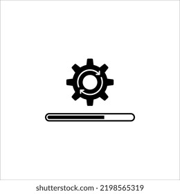 Loading process. Update system icon. Concept of upgrade application progress icon for graphic and web design. Upgrade Update system icon. vector illustration.