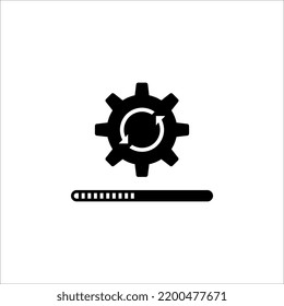 Loading process. Update system icon. Concept of upgrade application progress icon for graphic and web design. Upgrade Update system icon. vector illustration.