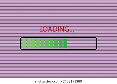 Loading progress bar. Black scale