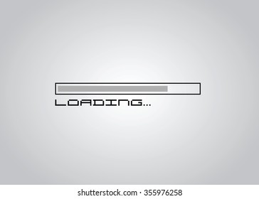 Loading progress bar icon simple style, vector eps10 illustration