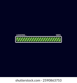 Loading Progress Bar Icon Vector Template