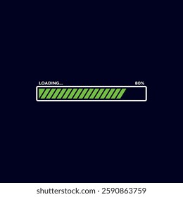 Loading Progress Bar Icon Vector Template